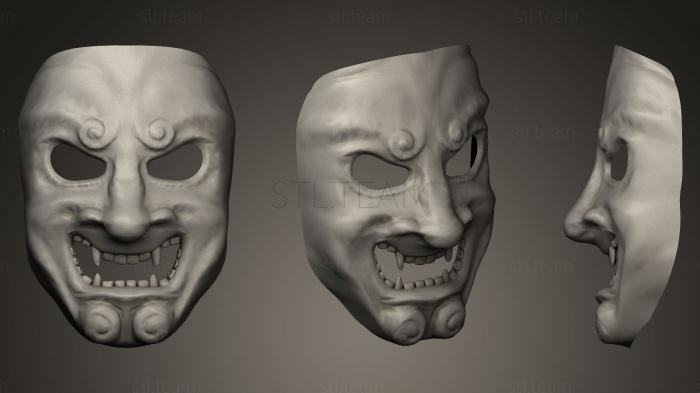 3D модель Самурайская маска сомен (STL)